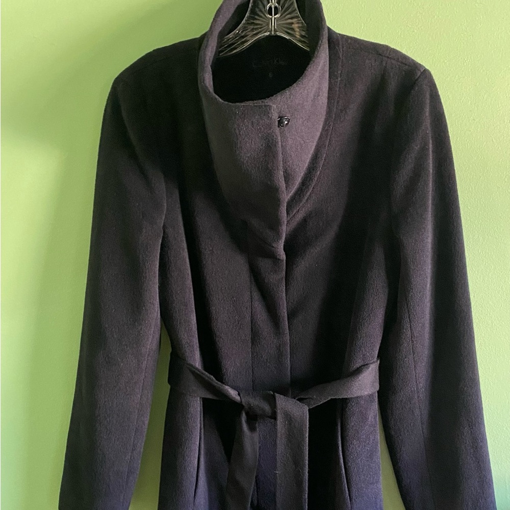 Calvin Klein belted pea coat.  Size 8.  Excellent condition!